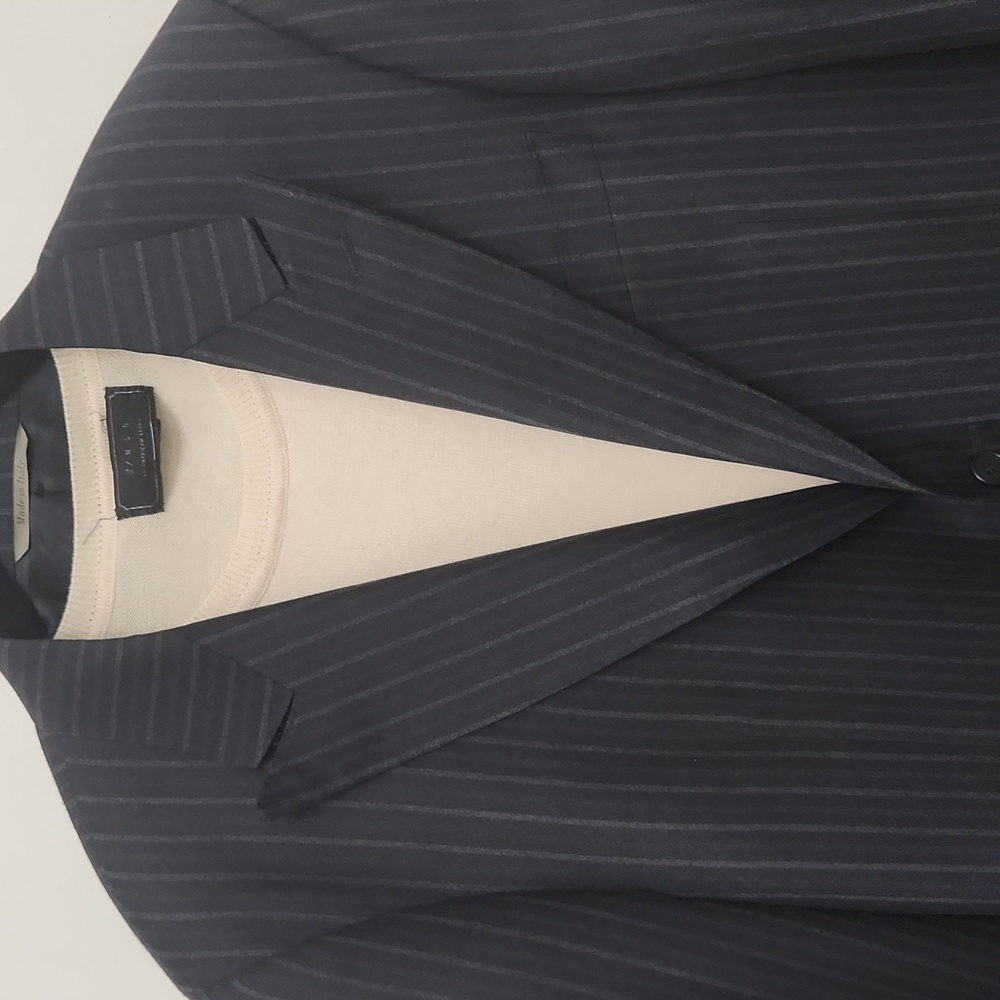 CANALI Navy Blue W/Gray Pinstripe BLAZER